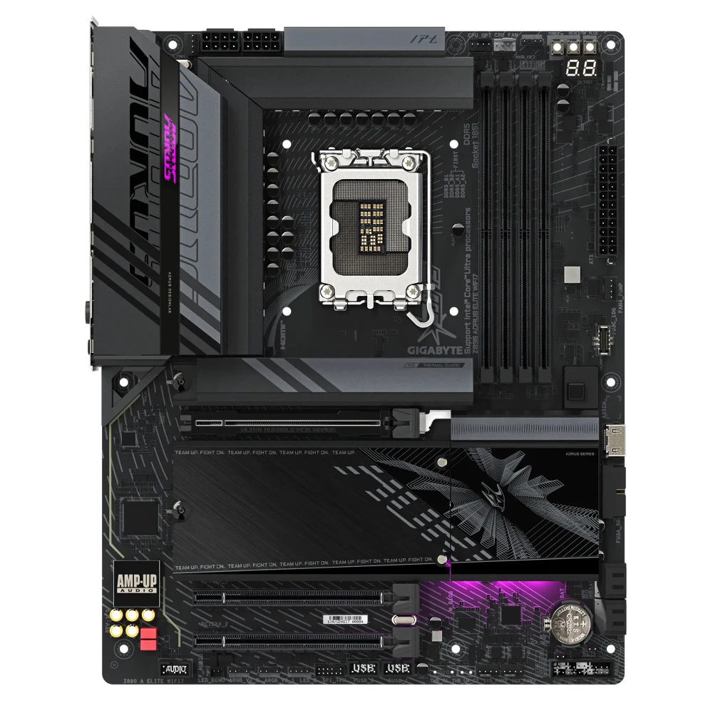 Материнская плата, Gigabyte, Z890 A ELITE WIFI7 (4719331864507), LGA1851, iZ890, 4xDDR5 9200(OC)/6400/6200/6000/5800/5600, 4xSATA3, 4xM.2 (2*PCI-E 4.0x4/x2, 1*PCI-E 5.0x4/x2, 1*PCI-E 4.0x4/x2 или SA