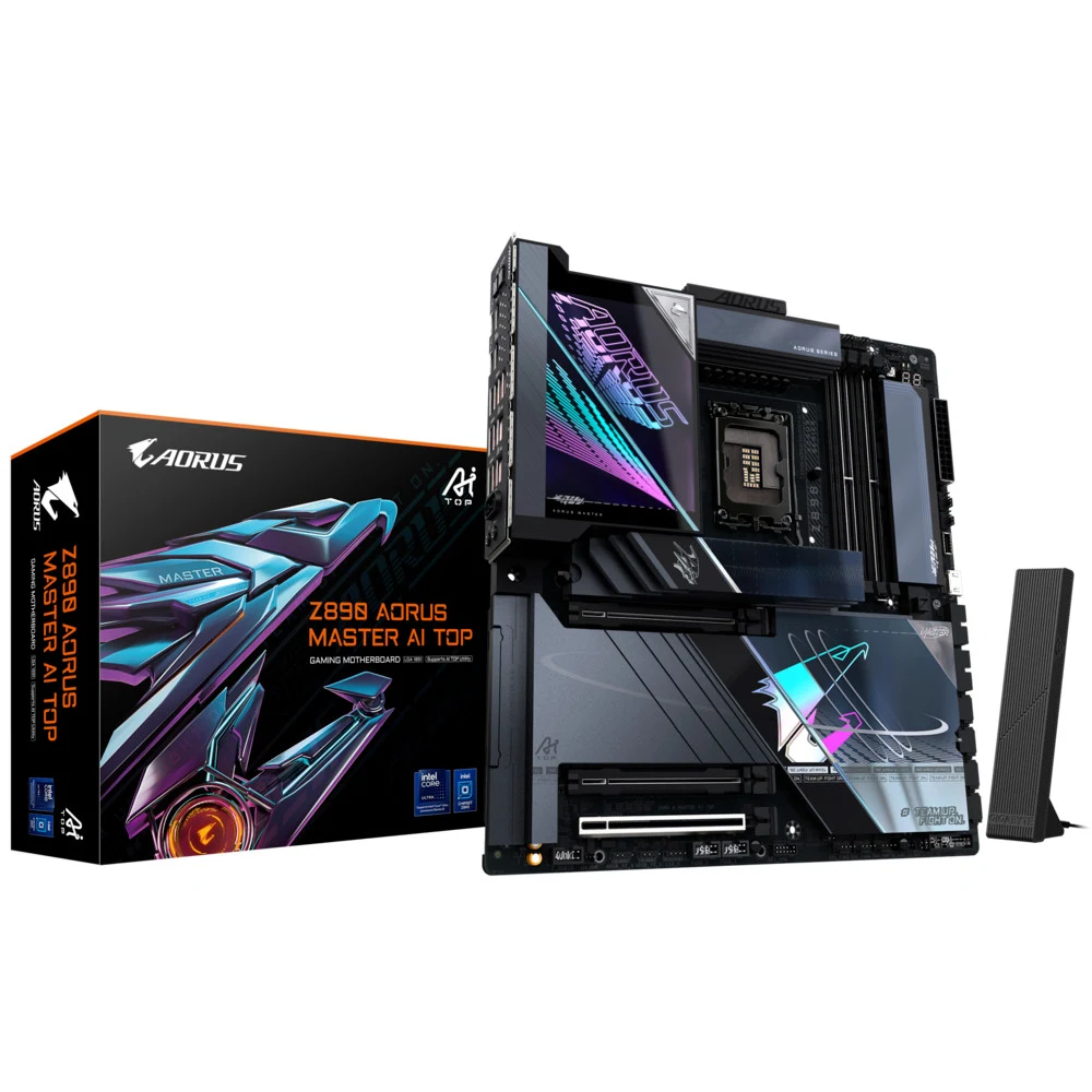 Матплата Gigabyte Z890 Aorus Master Al Top, iZ890, S1851, ATX, 4DDR-5, 3xPCI-Ex16, 4SATA,4xM.2,21USB