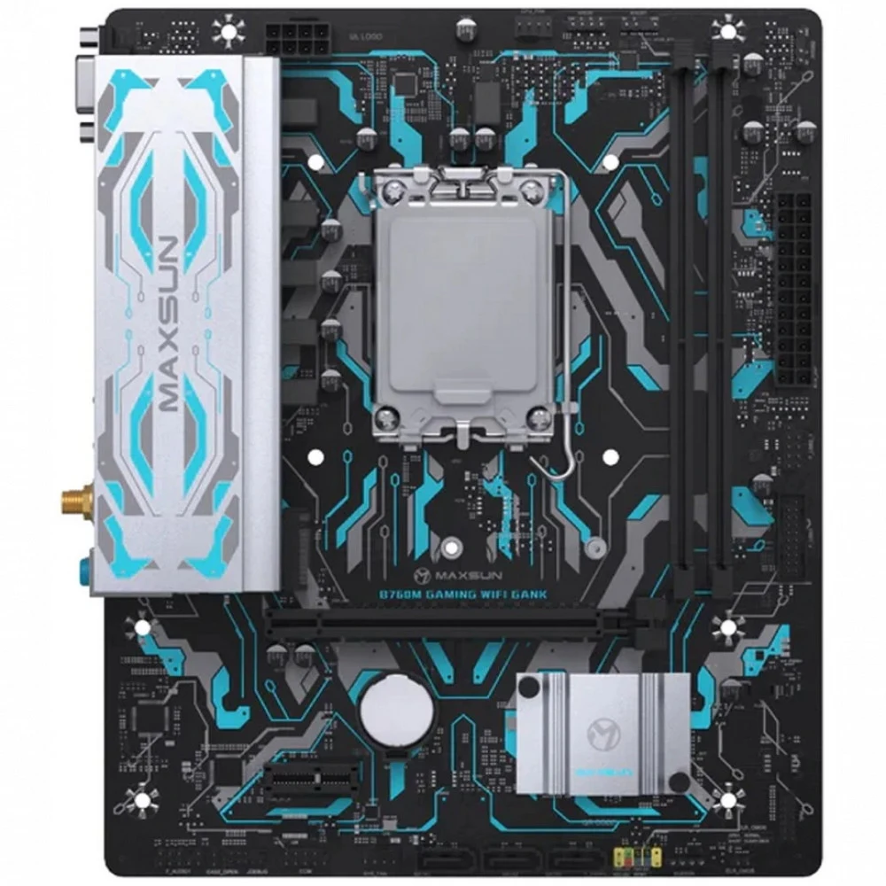 MAXSUN MS-B760M GAMING WIFI GANK, LGA1700, B7602*DDR5, 3*SATA3, M.2, 2*USB 3.2, 4*USB 2.0, 1*PCIEx16, 1*PCIEx1, VGA+HDMI, mATX