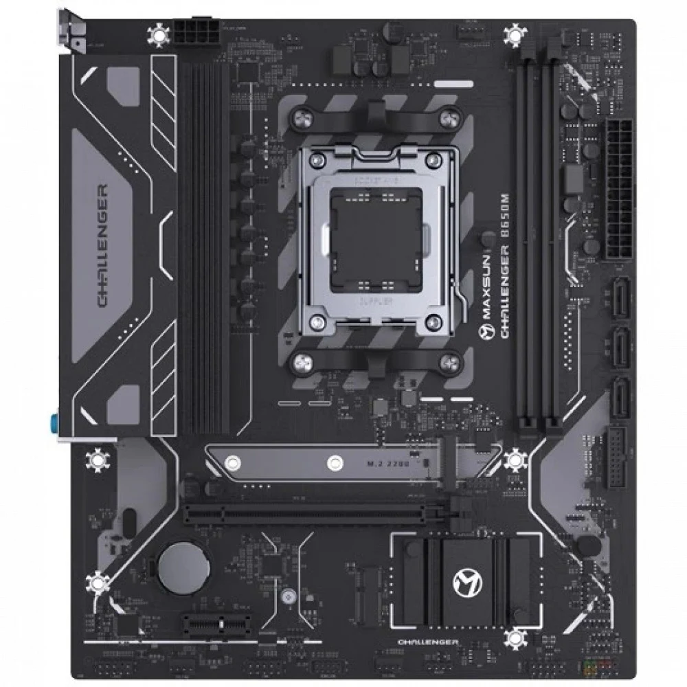 Материнская плата MAXSUN MS-Challenger B650M, AM5, B650, 2*DDR5, 3*SATA3, M.2, 4*USB 3.2, 2*USB 2.0, 1*PCIEx16, 1*PCIEx1, DP+HDMI, mATX