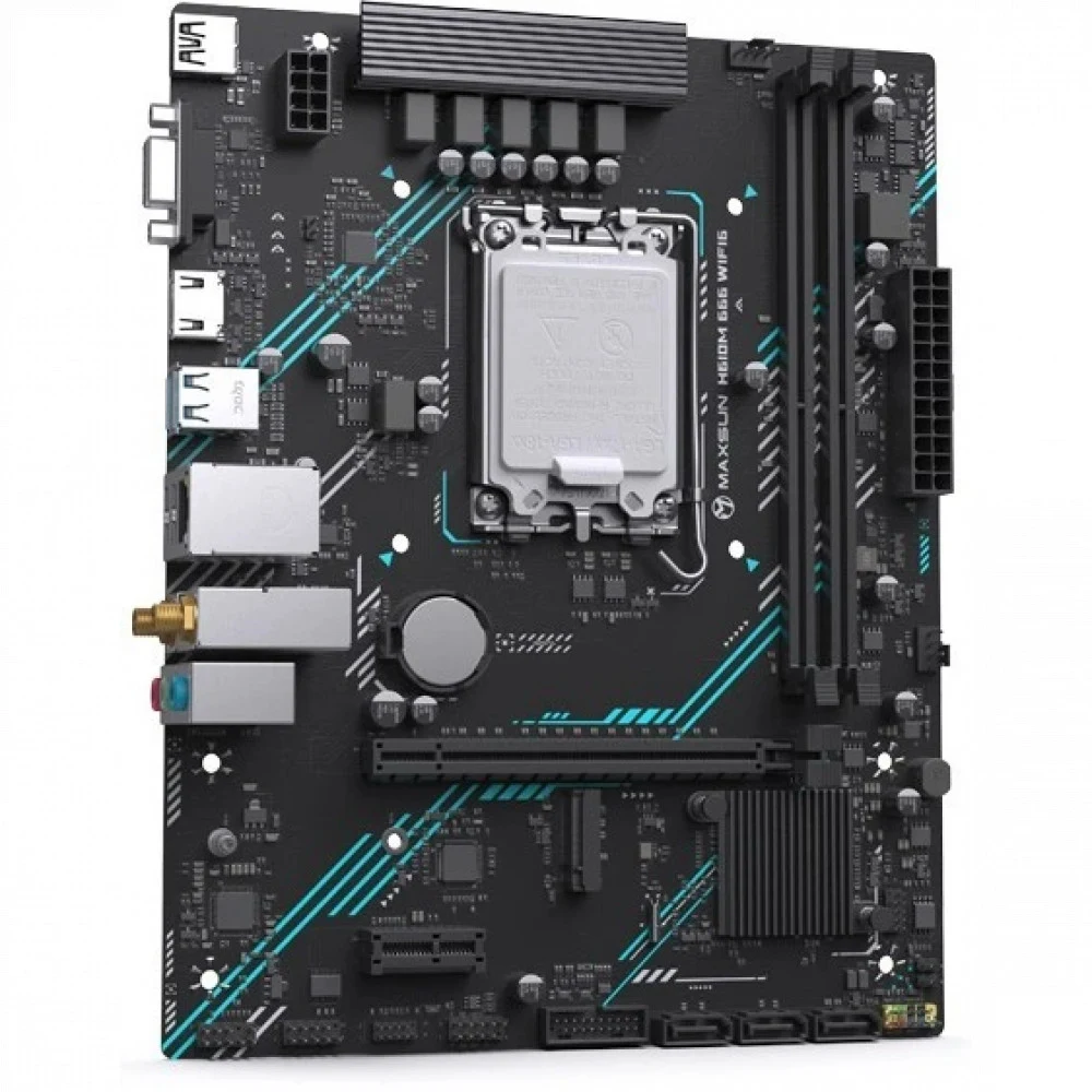Материнская плата MaxSun MS-H610M 666 WIFI6, LGA1700, 2xDDR4, PCIe4.0, HDMI+VGA, M.2, mATX