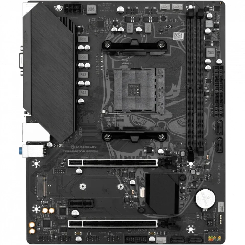 Материнская плата Maxsun MS-Terminator B550M B550, AM4, 2*DDR4, 1*PCIEx16, 1*PCIEx4, 1*PCIEx1, 1*M.2, 4*USB3.2Gen1, 6*USB2.0, 4*SATA3.0, 1G, VGA, HDMI, M-ATX, RTL