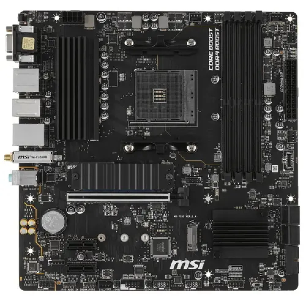 Материнская плата/ MB MSI AMD B550 sAM4, 4xDDR4(128GB), D-SUB/HDMI 2.1/DP, 1xPCIe 4.0x16, 2xPCIe 3.0, 1xLAN, 4xSATA 6Gb/s, 2xM.2, 4xUSB 3.2, 2xUSB 2.0, 1xPS/2, mATX