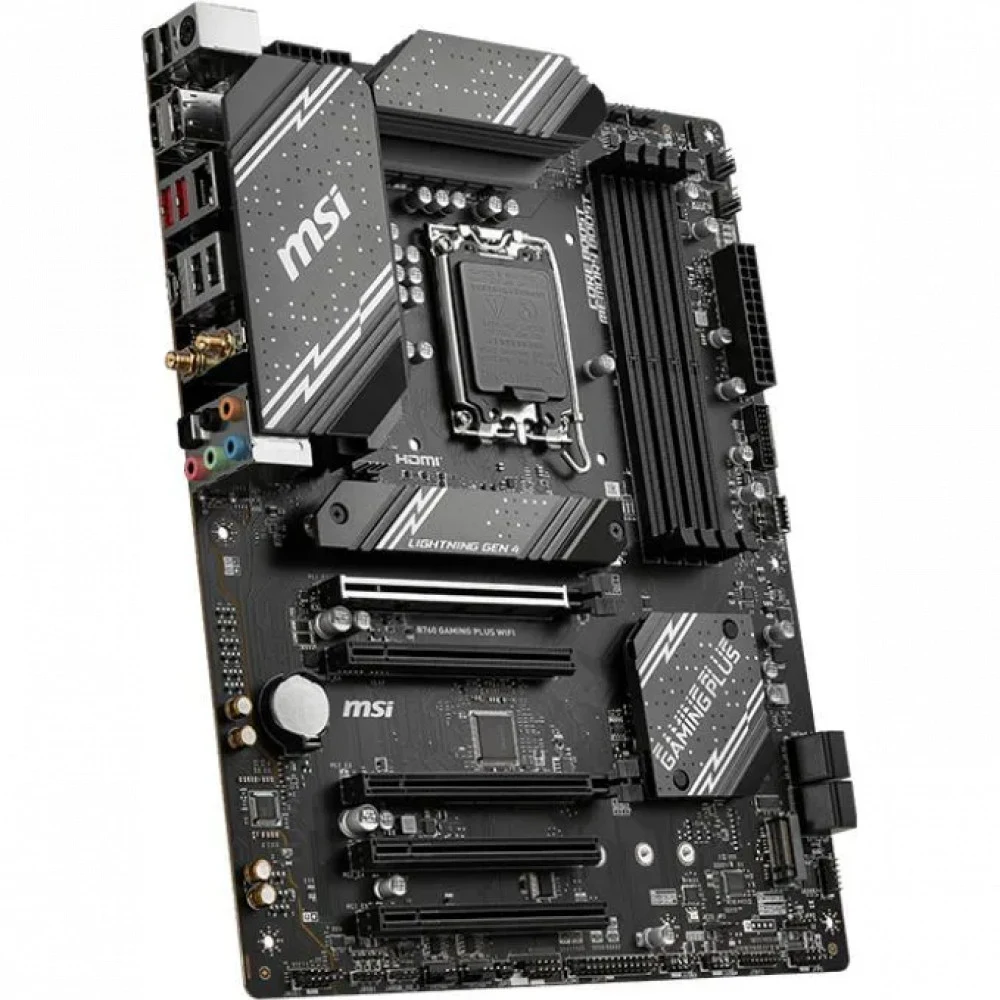 Материнская плата/ MB MSI INTEL B760 s1700, 4xDDR5(256GB), HDMI 2.1/DP, 3xPCIe 4.0x16, 2xPCIe 3.0x16, 1xLAN (2.5GbE), Wi-Fi, BT, 4xSATA 6Gb/s, 2xM.2, 1xUSB-C, 2xUSB 3.2, 4xUSB 2.0, 1xPS/2, ATX