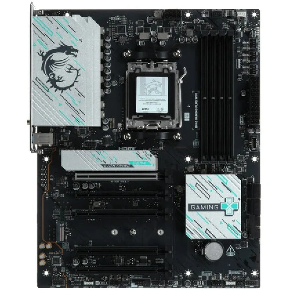 Материнская плата MSI B840 GAMING PLUS WIFI B840, AM5, 4*DDR5, 5*PCIEx16, 3*M.2, 2*TypeC, 1*USB3.2Gen2, 4*USB3.2Gen1, 8*USB2.0, 4*SATA3.0, 2.5G, HDMI, ATX, RTL