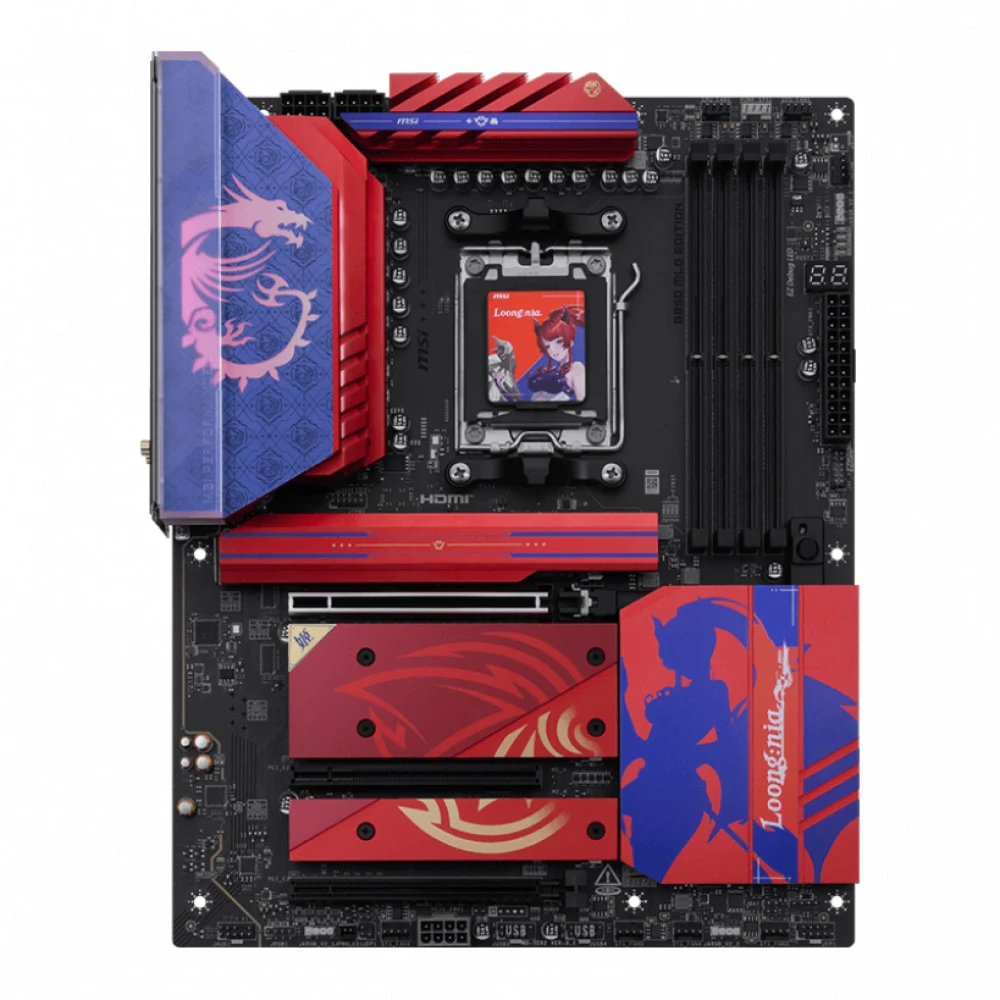 Матплата MSI B850 MLG Edition, AM5, ATX, 4DDR-5, 1хPCI-Ex16/1x4/1x1, 4SATA, 4xM.2, HDMI, 15USB