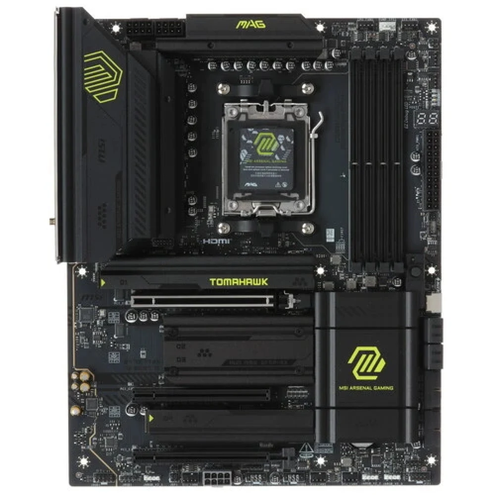 Материнская плата MSI MAG X870 TOMAHAWK WIFI X870, AM5, 4xDDR5, 3*PCIEx16, 4*M.2, 4*TypeC, 2*USB3.2Gen2, 7*USB3.2Gen1, 8*USB2.0, 4*SATA3.0, 5G, 2*Type-C(DP), HDMI, ATX, RTL