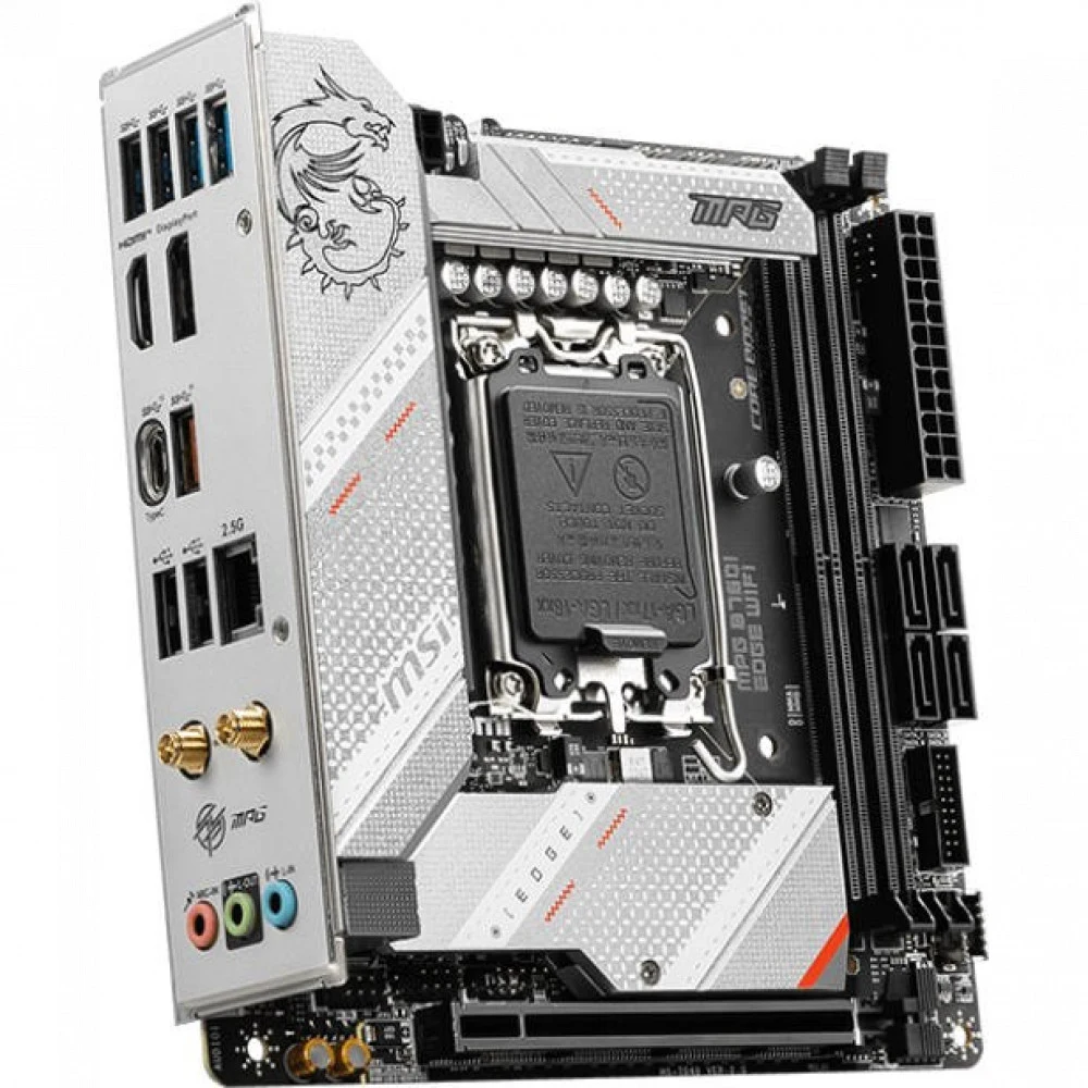 Материнская плата/ MB MSI INTEL B760 s1700, 2xDDR5(128GB), HDMI 2.1/DP, 1xPCIe 5.0x16, 1xLAN (2.5GbE), Wi-Fi, BT, 4xSATA 6Gb/s, 2xM.2, 1xUSB-C, 5xUSB 3.2, 2xUSB 2.0, mini ITX