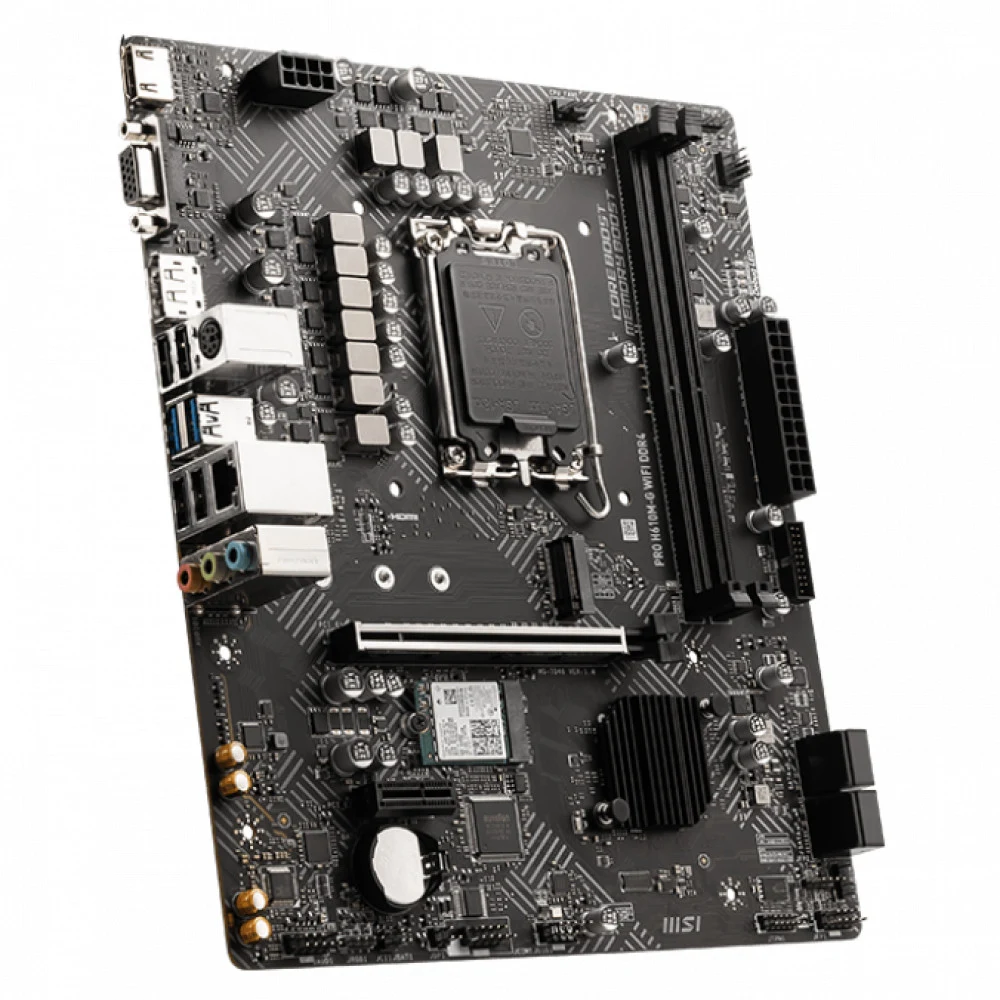 PRO H610M-G WIFI DDR4/MS-7D46\PRO H610M-G WIFI DDR4\601-7D46-460,14\801-7D46-029\ STD OPT:AB PRO H610M-G WIFI DDR4,H610,LGA1700,2DDR4,1PCI-Ex16,1PCI-Ex1,1M.2,4SATA3,4USB3.2 Ge\,