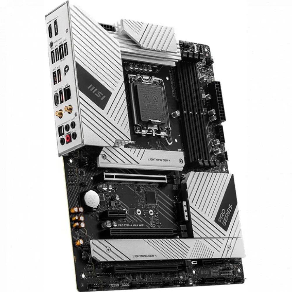 Материнская плата/ MB MSI INTEL Z790 s1700, 4xDDR5(256GB), HDMI 2.1/DP, 1xPCIe 5.0x16, 1xPCIe 4.0x16, 1xPCIe 3.0x16, 1xPCIe 3.0, 1xLAN (2.5GbE), Wi-Fi, BT, 6xSATA 6Gb/s, 4xM.2, 1xUSB-C, 5xUSB 3.2, 2