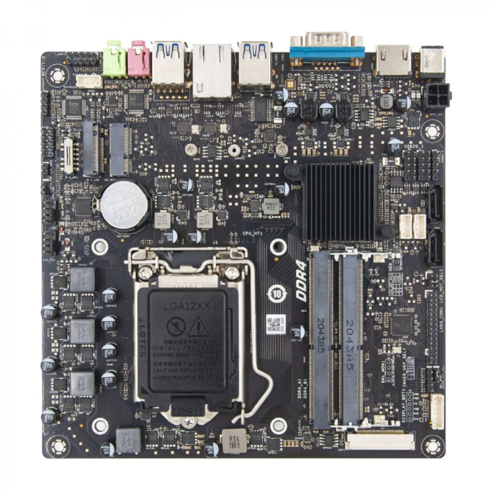 Материнская плата WEIBU WB H510 (LGA1200 10-11Gen (TDP 65W), H510, SO-DDR4(2666MHz)x2, 1xM.2-M 2260/2280,1xM.2-E 2230, 2xSATA3, 4xUSB 3.0, 1xCOM, 1xHDMI, 1xGBLan, 1xMic, 1x Audio out, Thin-ITX) С ГА