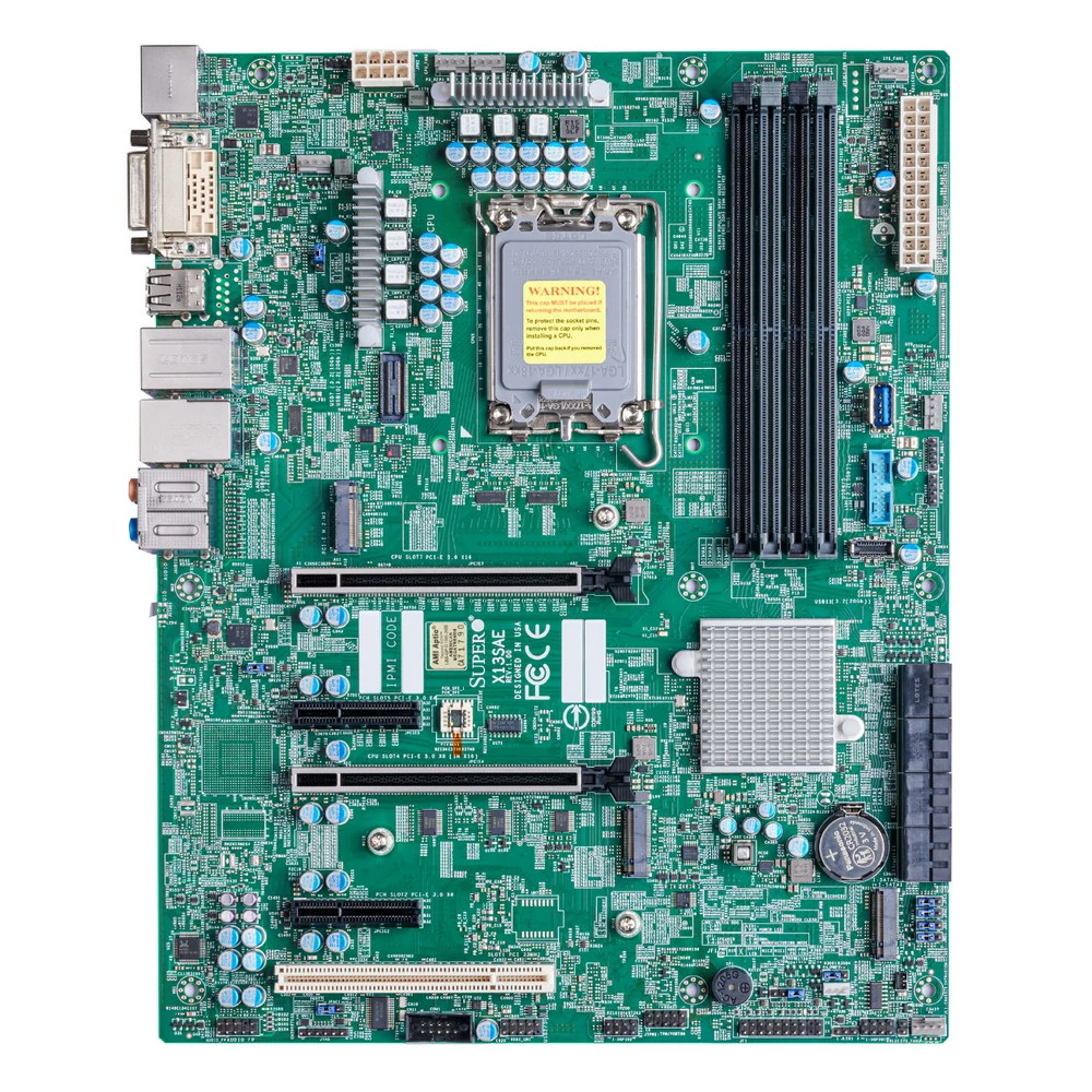 Материнская плата SuperMicro MBD-X13SAE-B Intel 13th/12th Gen Core i9/i7/i5/i3 LGA1700 CPU, Intel W680 Chipset, Up to 128GB ECC/non-ECC DDR5 DIMM, HDMI/DP/DVI-D, 8xSATA, 1xGbit/1x2.5Gbit LAN, 4xUSB