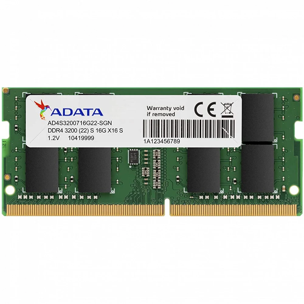 Оперативная память DDR4 16Gb 3200MHz A-Data AD4S320016G22-SGN RTL PC4-25600 CL22 SO-DIMM 260-pin 1.2В single rank Ret [AD4S320016G22-SGN]