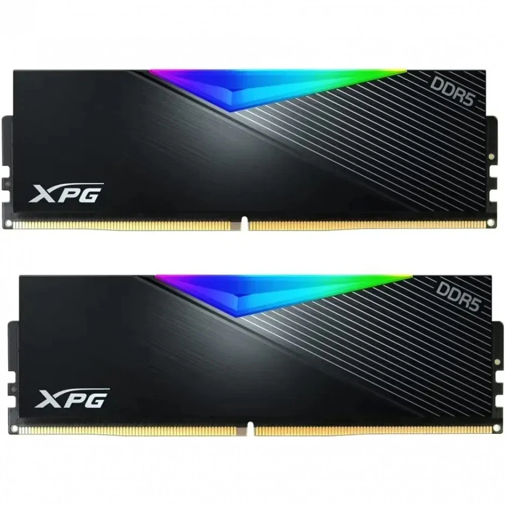 Память DDR5 2x32GB 6400MHz A-Data AX5U6400C3232G-DCLARBK XPG Lancer RGB RTL Gaming PC5-51200 CL32 DIMM 288-pin 1.35В kit dual rank с радиатором Ret
