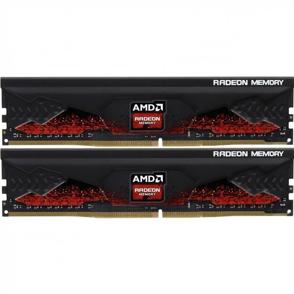 Модуль памяти AMD Radeon™ R9 Gamers Series Black Gaming Memory R9S464G3206U2K 64GB DDR4 3200 DIMM Non-ECC, CL16, 1.35V, Heat Shield, Kit (2x32GB), RTL (183559) {15}