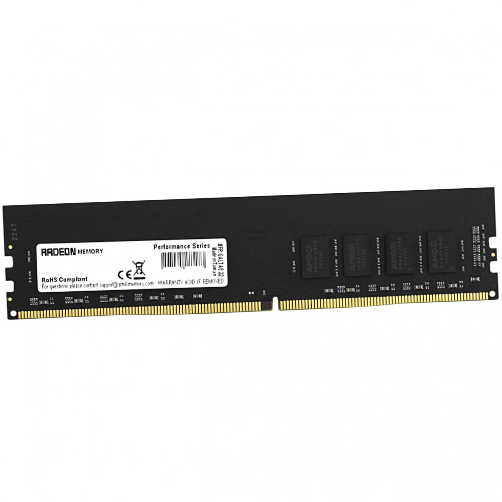 Модуль памяти AMD Radeon™ R9 Gamers Series Black R9416G3206U2S-U 16GB DDR4 3200 DIMM Non-ECC, CL16, 1.35V, RTL, (181883)