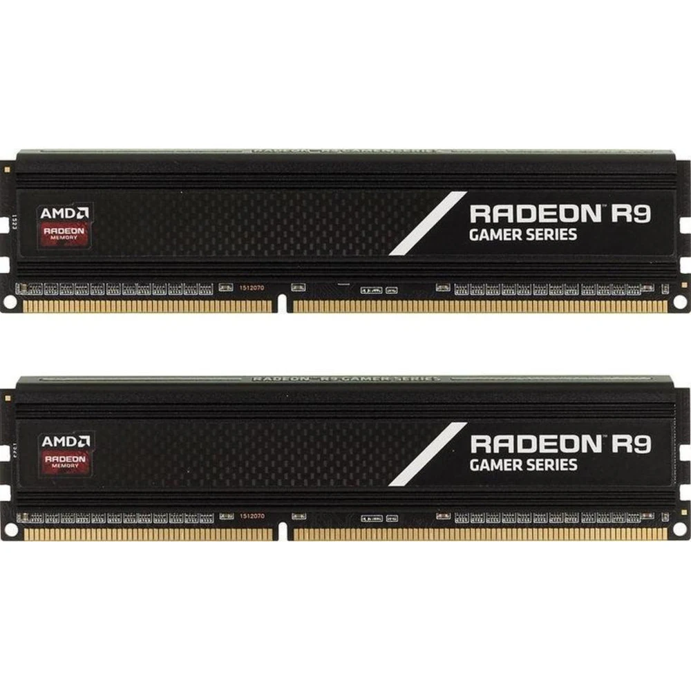 Модуль памяти AMD Radeon™ R9 Gamers Series Black Gaming Memory R9S432G3206U2K 32GB DDR4 3200 DIMM Non-ECC, CL16, 1.35V, Heat Shield, Kit (2x16GB), RTL (183221) {15}