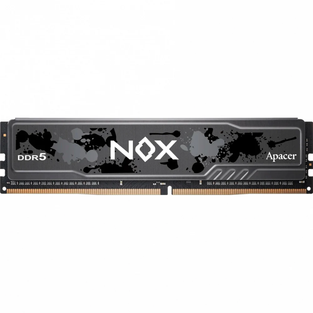 Оперативная память Apacer DDR5 16GB 6000MHz DIMM NOX Black Gaming Memory CL40 1.35V (Retail) 2048*8 Heat Sink (Retail) 3 years (AH5U16G60C622MBAA-1)