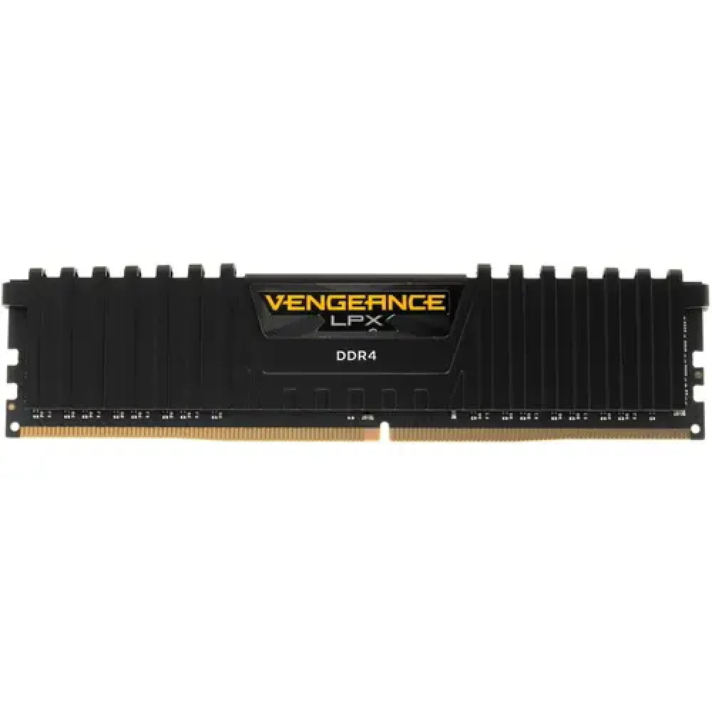 CORSAIR DDR4, 3200MHz 8GB 1x8GB Dimm, Unbuffered, Single Rank, 16-20-20-38, XMP 2.0, Vengeance LPX black Heatspreader, Black PCB, 1.35V