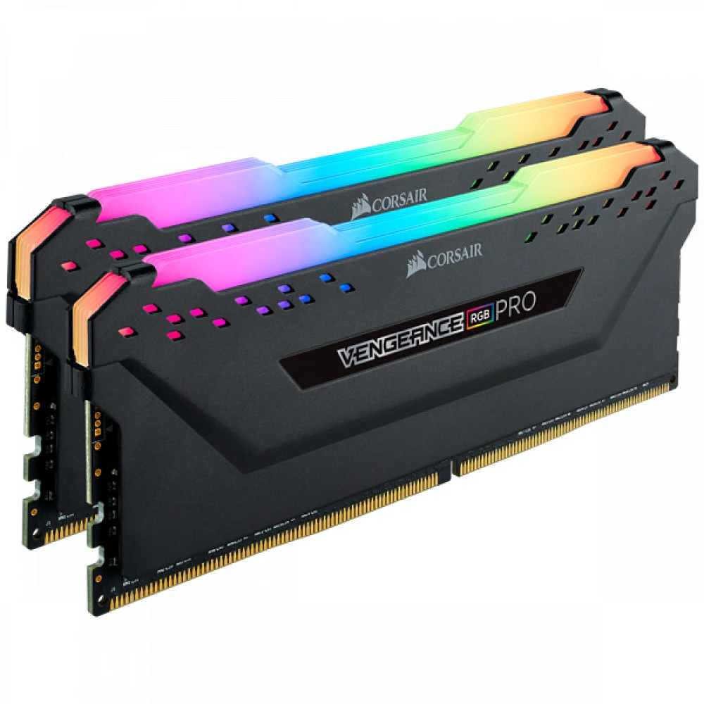 CORSAIR DDR4, 3200MHz 32GB 2x16GB Dimm, 16-20-20-38, XMP 2.0, Vengeance RGB Pro black Heatspreader, RGB LED, Black PCB, 1.35V