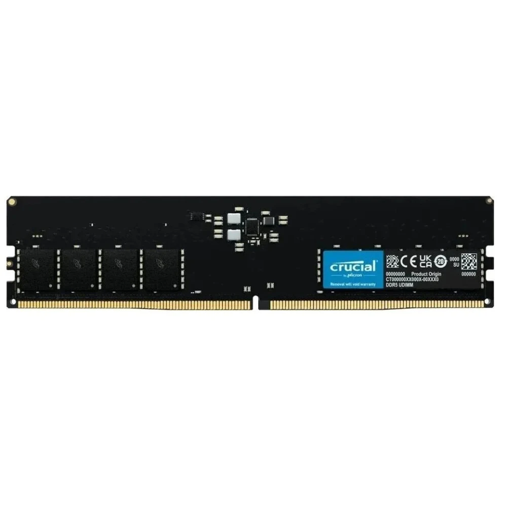 Модуль памяти 16GB Crucial DDR5 4800 UDIMM Basics Desktop Memory Non-ECC, CL40, 1.1V, SRx8, RTL