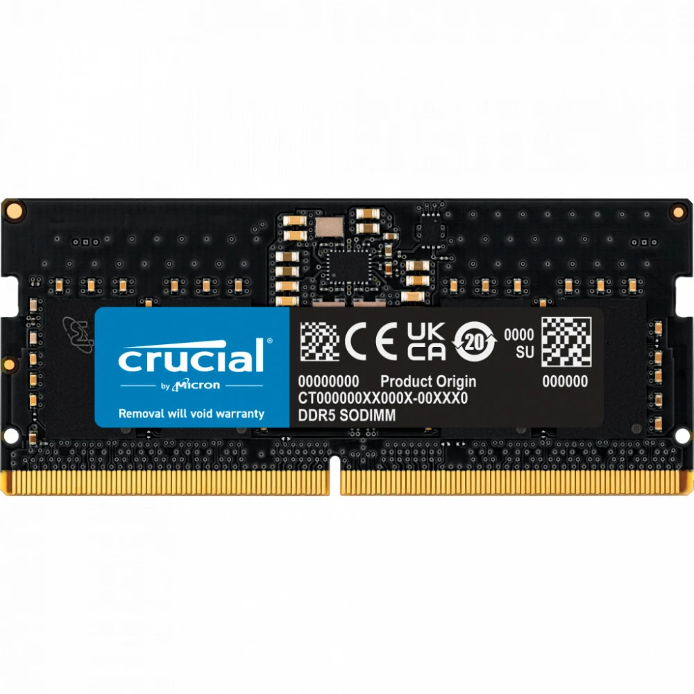 Оперативная память Crucial by Micron 8GB DDR5-5600 SODIMM (CT8G56C46S5) CL46 1.1V, 1 Year Warrаnty OEM