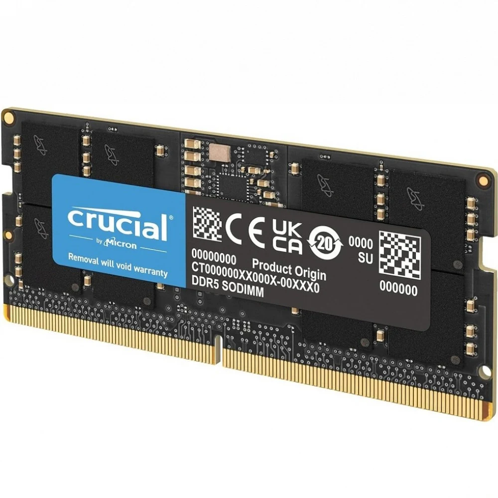Оперативная память Crucial by Micron 32GB DDR5-5600 SODIMM (CT32G56C46S5) CL46 1.1V, 1 Year Warrаnty OEM