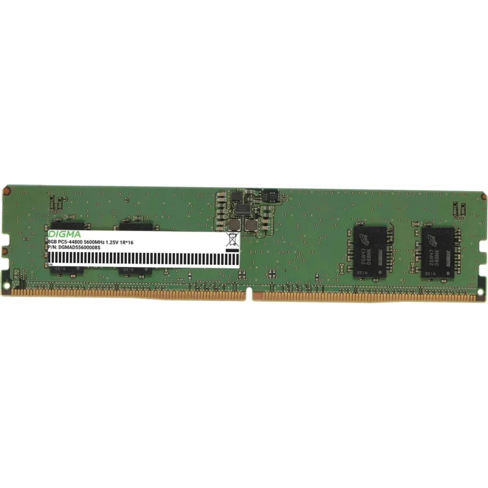 Оперативная память DDR5 8GB 5600MHz Digma DGMAD55600008S RTL PC5-44800 CL46 DIMM 288-pin 1.25В single rank Ret [DGMAD55600008S]
