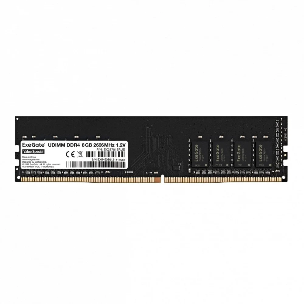 Exegate EX287013RUS Модуль памяти ExeGate Value Special DIMM DDR4 8GB <PC4-21300> 2666MHz