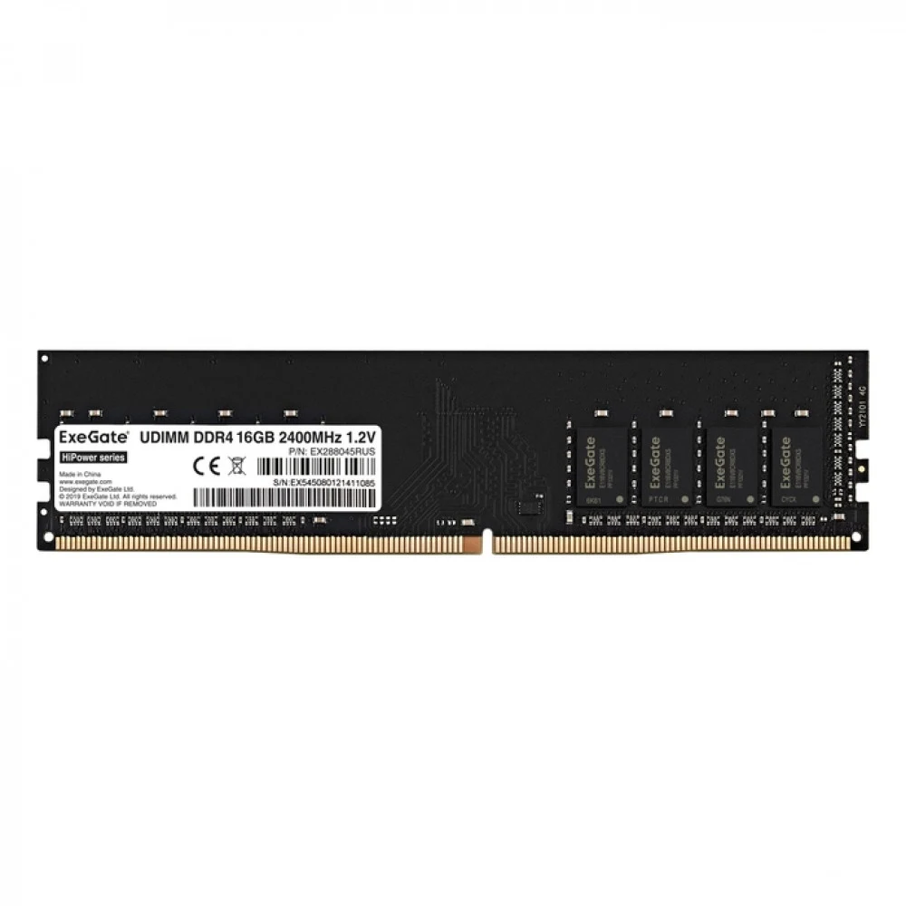 Память DDR4 16Gb 2400MHz Exegate EX288045RUS HiPower OEM PC4-19200 CL17 DIMM 288-pin 1.2В OEM