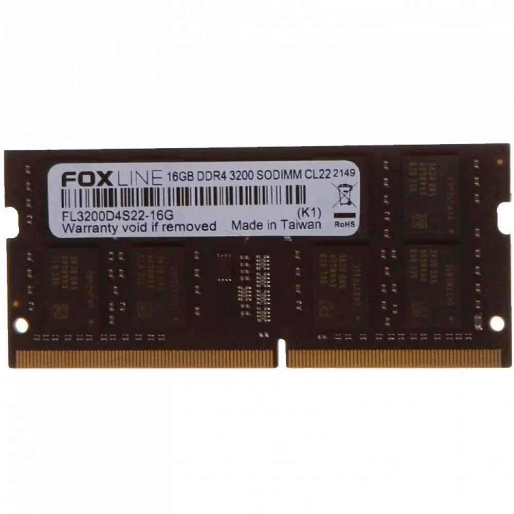 Память оперативная/ Foxline SODIMM 16GB 3200 DDR4 CL22 (2Gb*8)