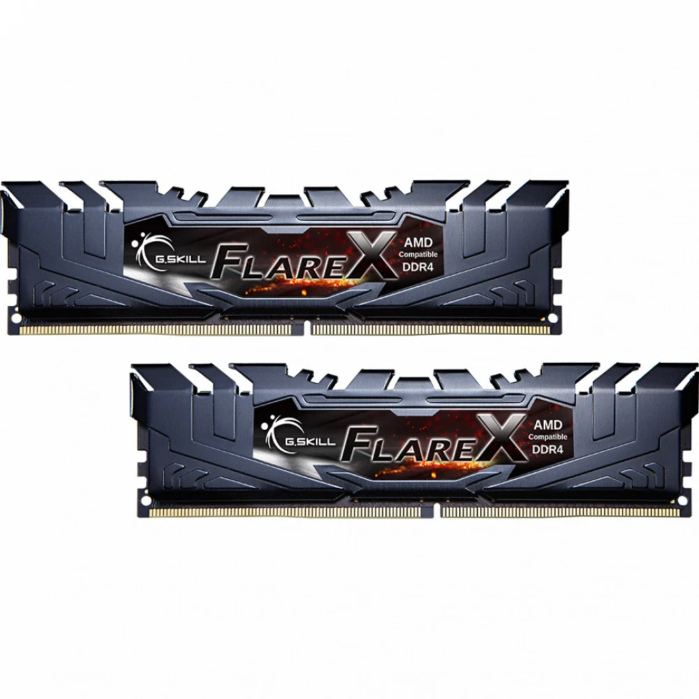 Комплект модулей памяти, G.SKILL, FlareX F4-3200C16D-16GFX (Kit 2x8GB), DDR4, 16GB, DIMM <PC4-25600/3200MHz>