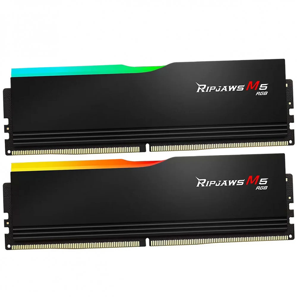 Комплект модулей памяти, G.SKILL, Ripjaws M5 RGB F5-6000J3636F16GX2-RM5RK, DDR5, 32GB (Kit 2x16GB), CL36, 1.35 V, DIMM <PC5-48000/6000MHz>