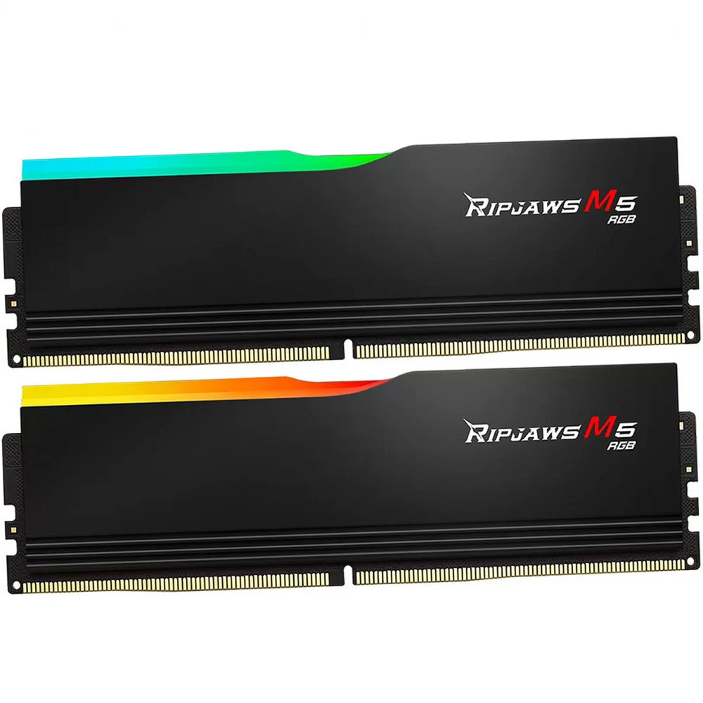 Комплект модулей памяти, G.SKILL, Ripjaws M5 RGB F5-6000J3238G32GX2-RM5RK, DDR5, 64GB (Kit 2x32GB), CL32, 1.40 V, DIMM <PC5-48000/6000MHz>