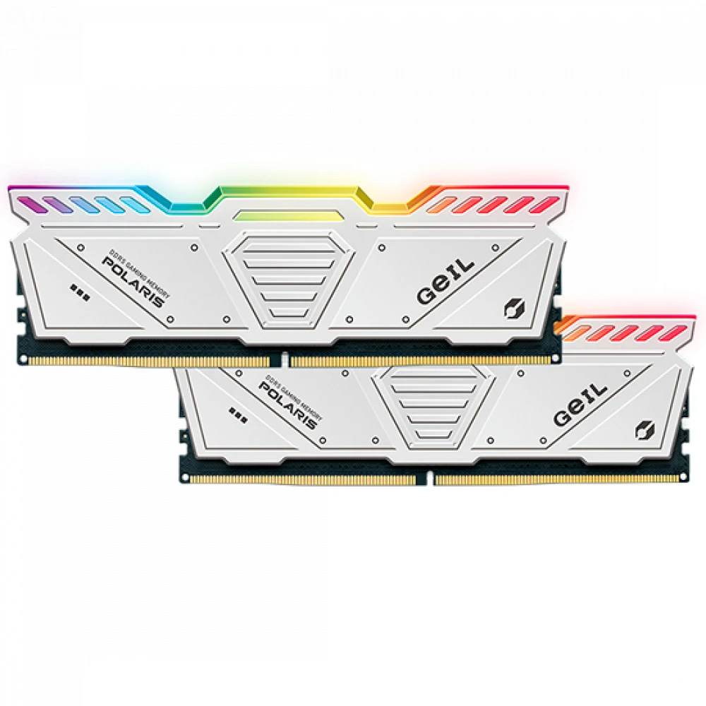 Оперативная память с RGB подсветкой 32GB Kit (2x16GB) GEIL POLARIS RGB 5600Mhz DDR5 PC5-44800 46-46-46-90 1.35V GOSW532GB5600C46DC White