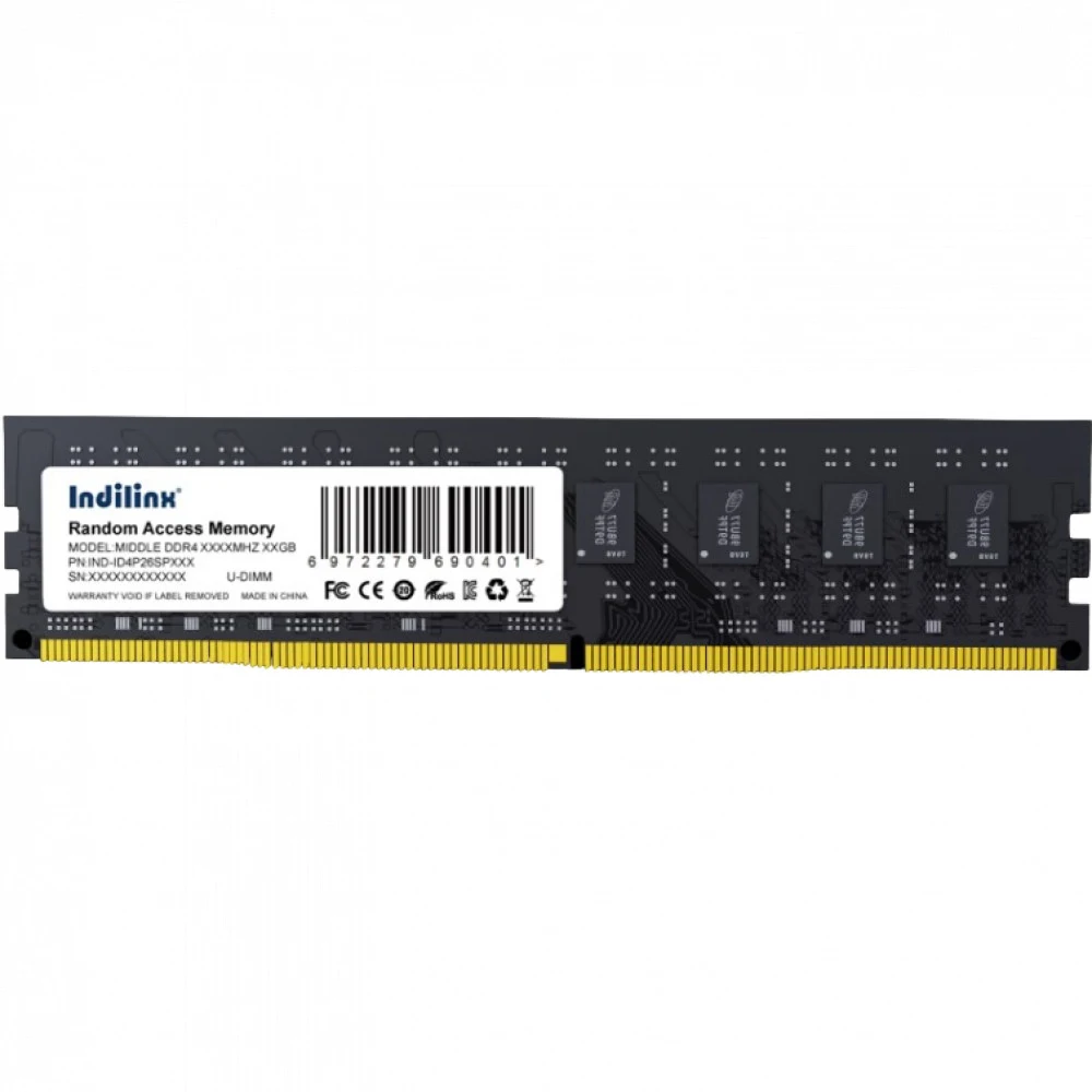 Модуль памяти Indilinx IND-ID4P32SP16X, DDR4, 16GB, 3200Mhz, PC, UDIMM, Retail IND-ID4P32SP16X