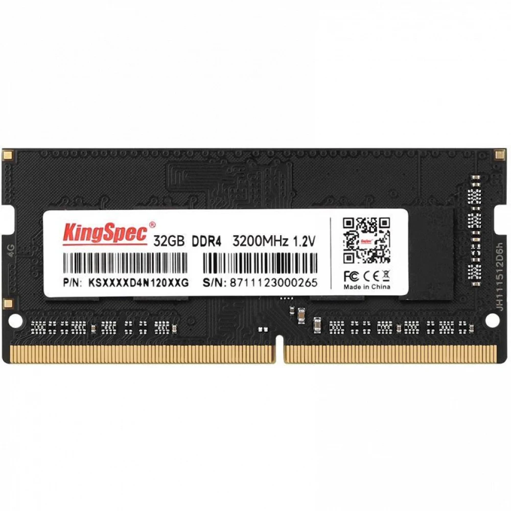 Память DDR4 32GB 3200MHz Kingspec KS3200D4N12032G RTL PC4-25600 CL22 SO-DIMM 260-pin 1.2В dual rank Ret