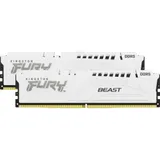 Комплект модулей памяти, Kingston, FURY Beast White EXPO KF556C36BWEK2-64 (Kit 2x32GB), DDR5, 64GB, CL36, DIMM <PC5-44800/5200MHz>, Белый