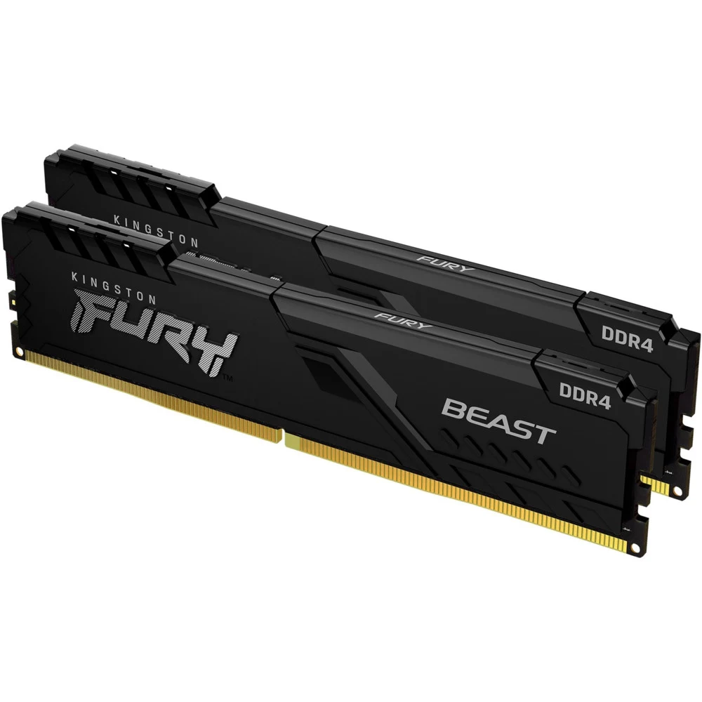 16GB Kingston DDR4 3200 DIMM FURY Beast Black Gaming Memory KF432C16BBK2/16 Non-ECC, CL16, 1.35V, KF432C16BBK2/16 1Gx8 Кит 2х8 , RTL, {25} (319903)