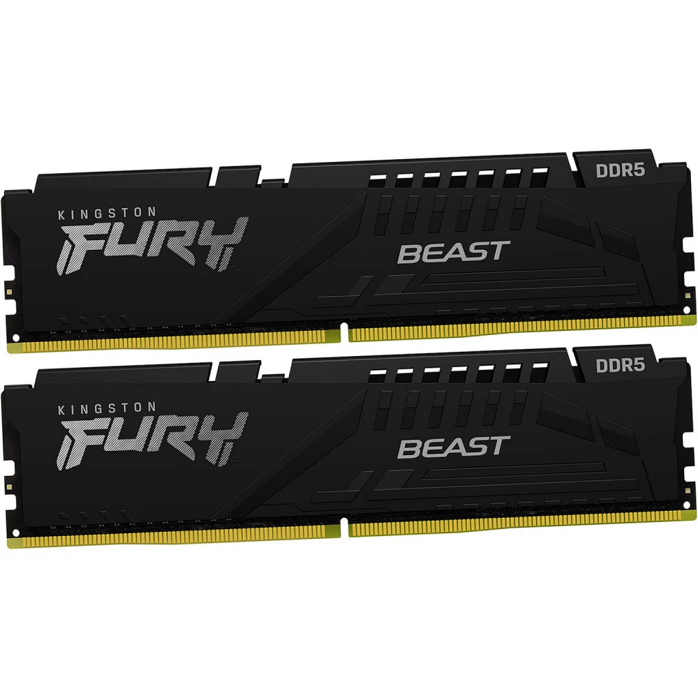 Модуль памяти Kingston 16GBDDR5 5200 DIMM FURY Beast Black XMP Gaming Memory KF552C40BBK2-16 Non-ECC, CL40, 1.25V, (Kit of 2) 1RX16 40-40-40 288-pin 16Gbit, RTL