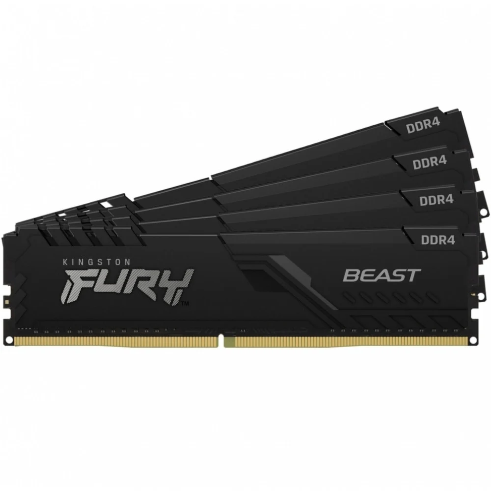 DIMM DDR4 32 GB kit 3600MHz Kingston Fury Beast, KF436C17BBK4/32, (4x8GB) CL17