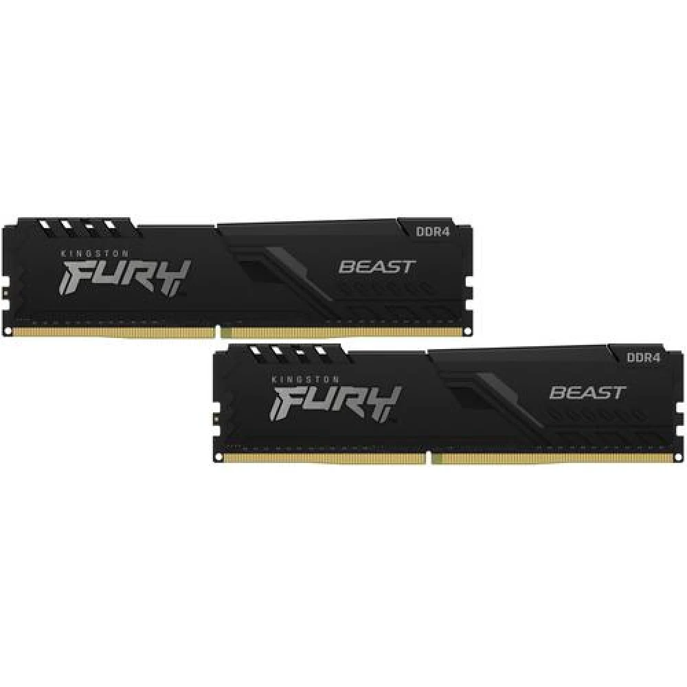 Память DDR4 2x16GB 3200MHz Kingston KF432C16BB1K2/32WP Fury Beast Black RTL Gaming PC4-25600 CL16 DIMM 288-pin 1.35В dual rank с радиатором Ret