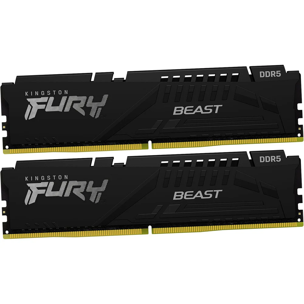Модуль памяти Kingston 32GB DDR5 5600 DIMM FURY Beast Black Gaming Memory KF556C40BBK2-32 Non-ECC, CL40, 1.25V, KF556C40BBK2-32 1RX8 (Kit of 2), RTL (325706) {25}