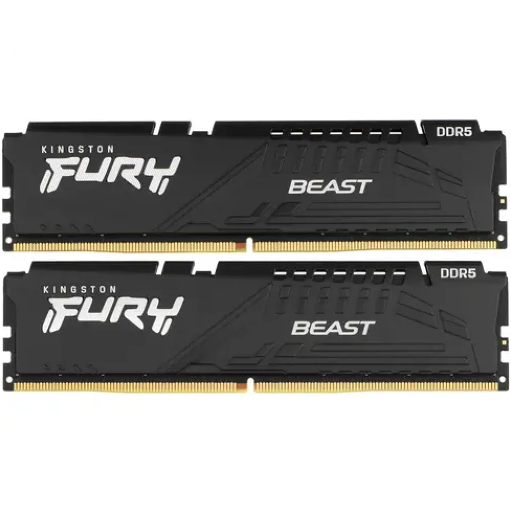 Память DDR5 2x32GB 6000MHz Kingston KF560C36BBEK2-64 Fury Beast Black Expo RTL Gaming PC5-48000 CL36 DIMM 288-pin 1.35В kit single rank с радиатором Ret