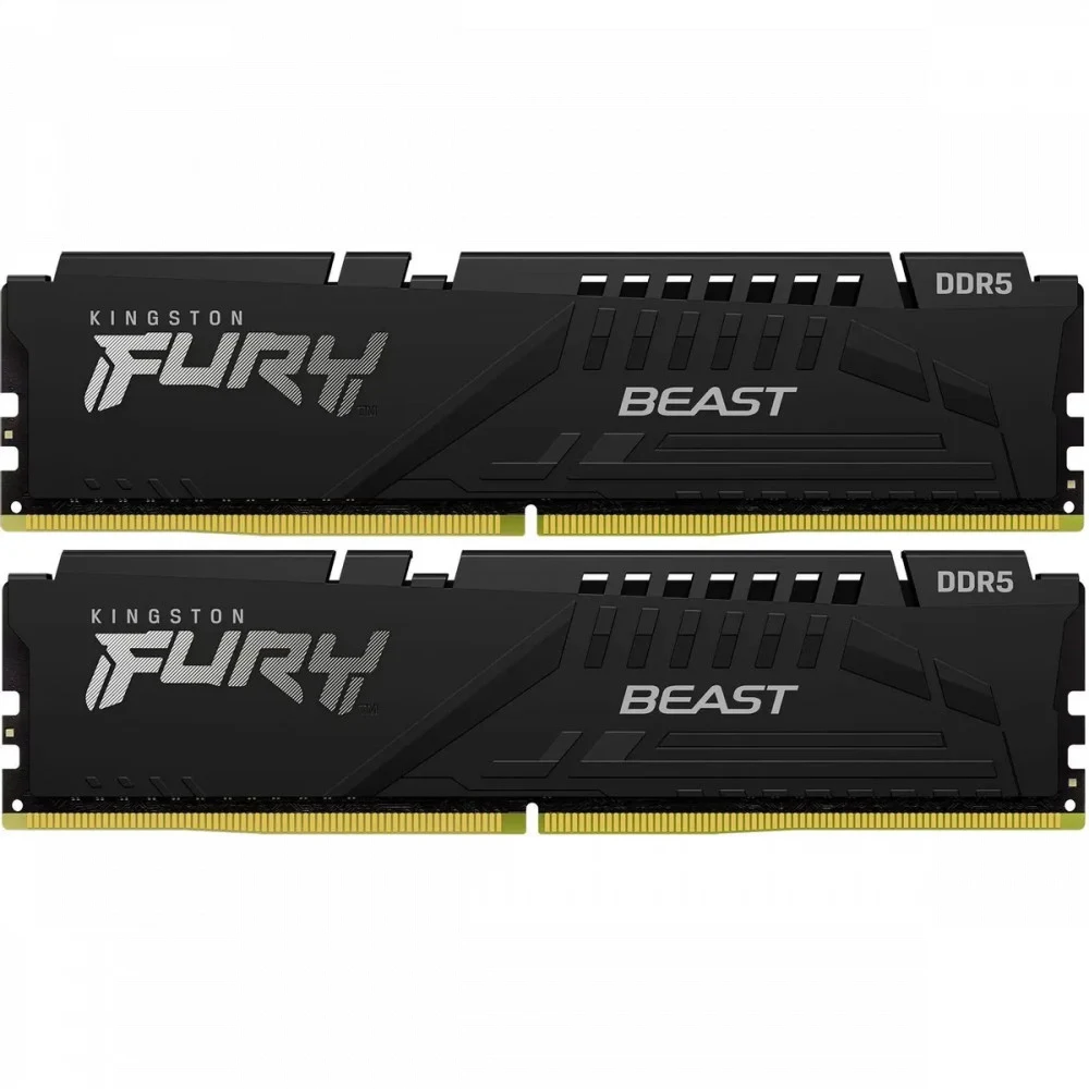 Модуль памяти Kingston 64GB DDR5 6400 DIMM FURY Beast KF564C32BBEK2-64 Non-ECC, CL32, 1.4V, kit 2*32gb