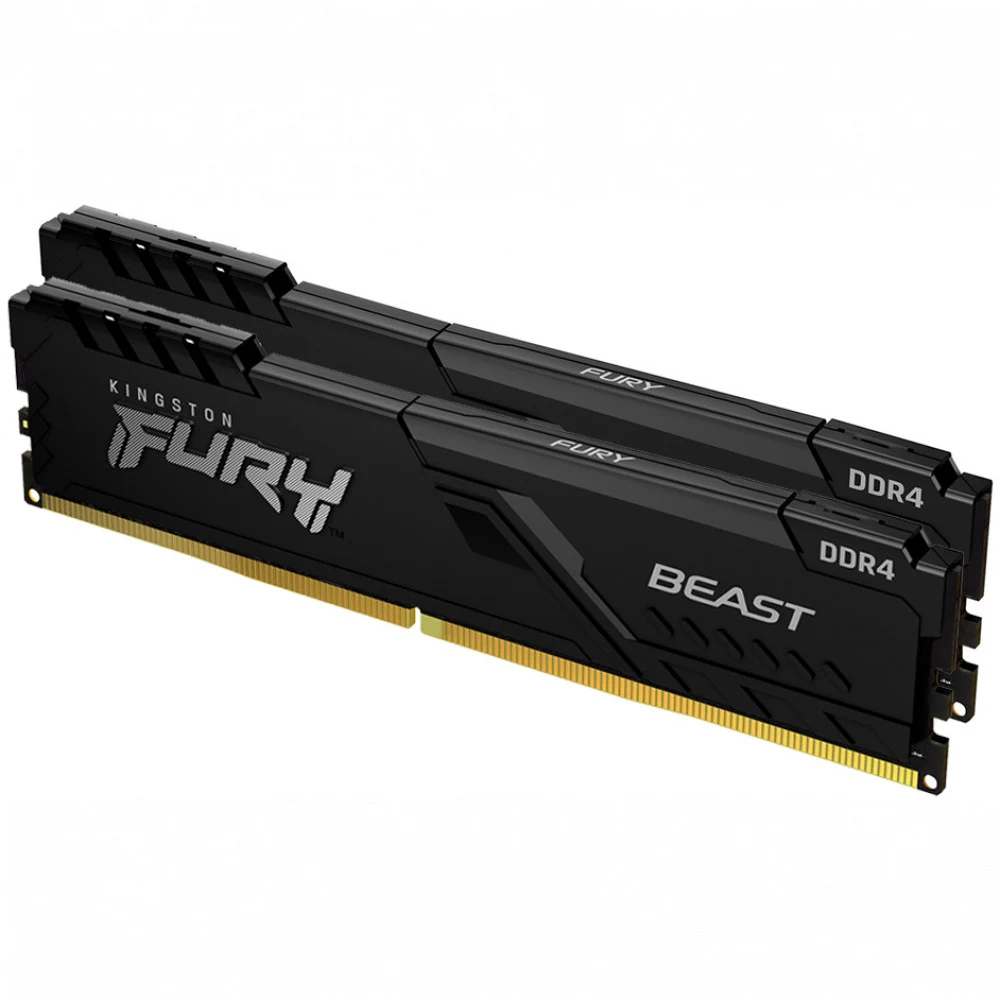 Модуль памяти Kingston FURY Beast Black Gaming Memory KF432C16BB1K2/32 32GB DDR4 3200 DIMM Non-ECC, CL16, 1.35V, 1Gx8 Кит 2х16, RTL, (319873)