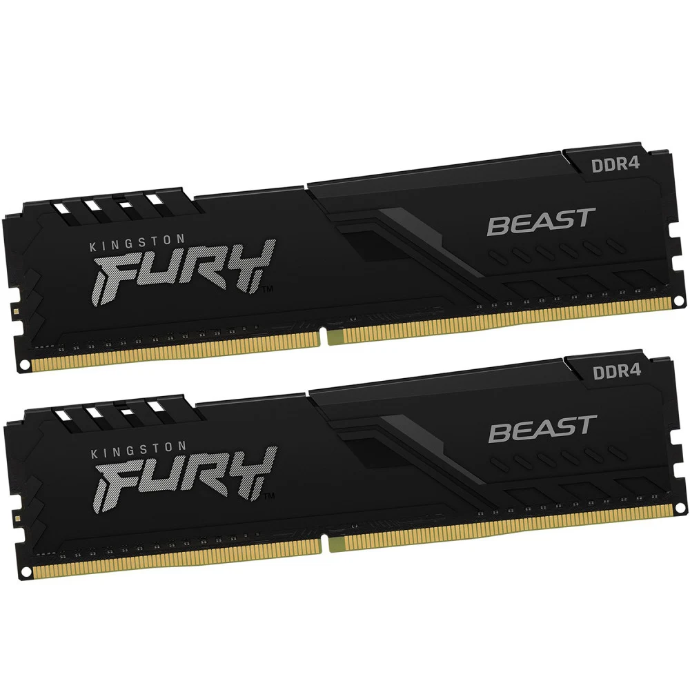Модуль памяти Kingston FURY Beast Black Gaming Memory KF432C16BBK2/64 64GB DDR4 3200 DIMM Non-ECC, CL16, 1.35V, 2Gx8 Кит 2х32 , RTL {25} (319804)