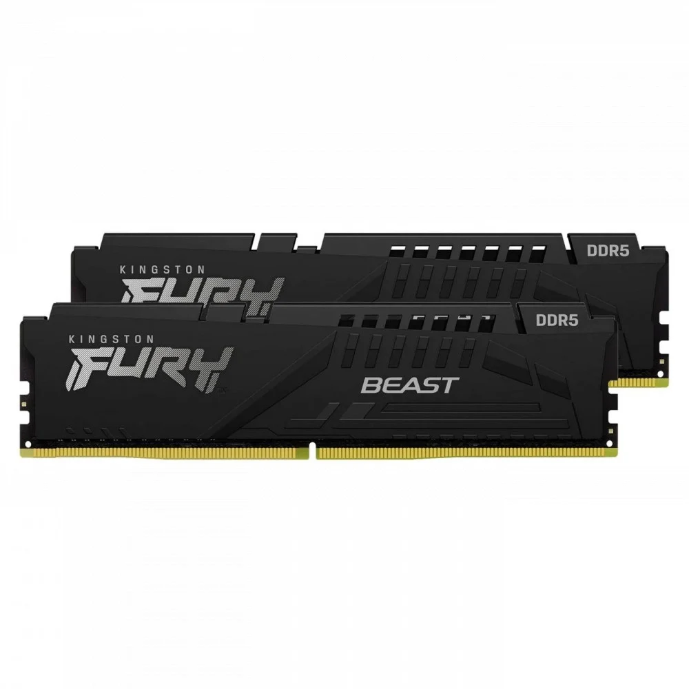 Память Kingston FURY Beast Black EXPO DDR5 DIMM 32Gb (2x16Gb) PC51200 6400MHz CL32 1.4V (Kit of 2) (KF564C32BBEK2-32)