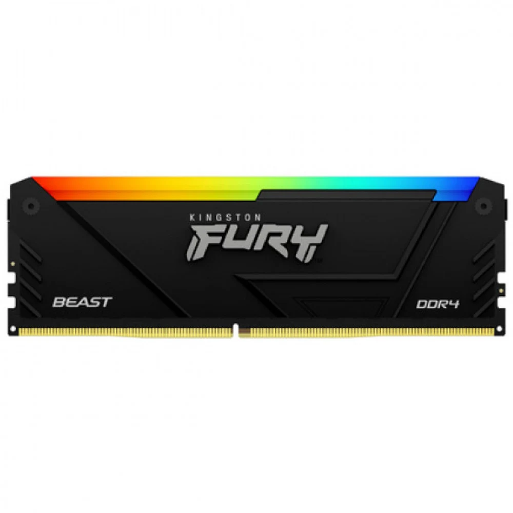 Память DDR4 32GB 3600MHz Kingston KF436C18BB2A/32 Fury Beast RGB RTL Gaming PC4-28800 CL18 DIMM 288-pin 1.35В single rank с радиатором Ret