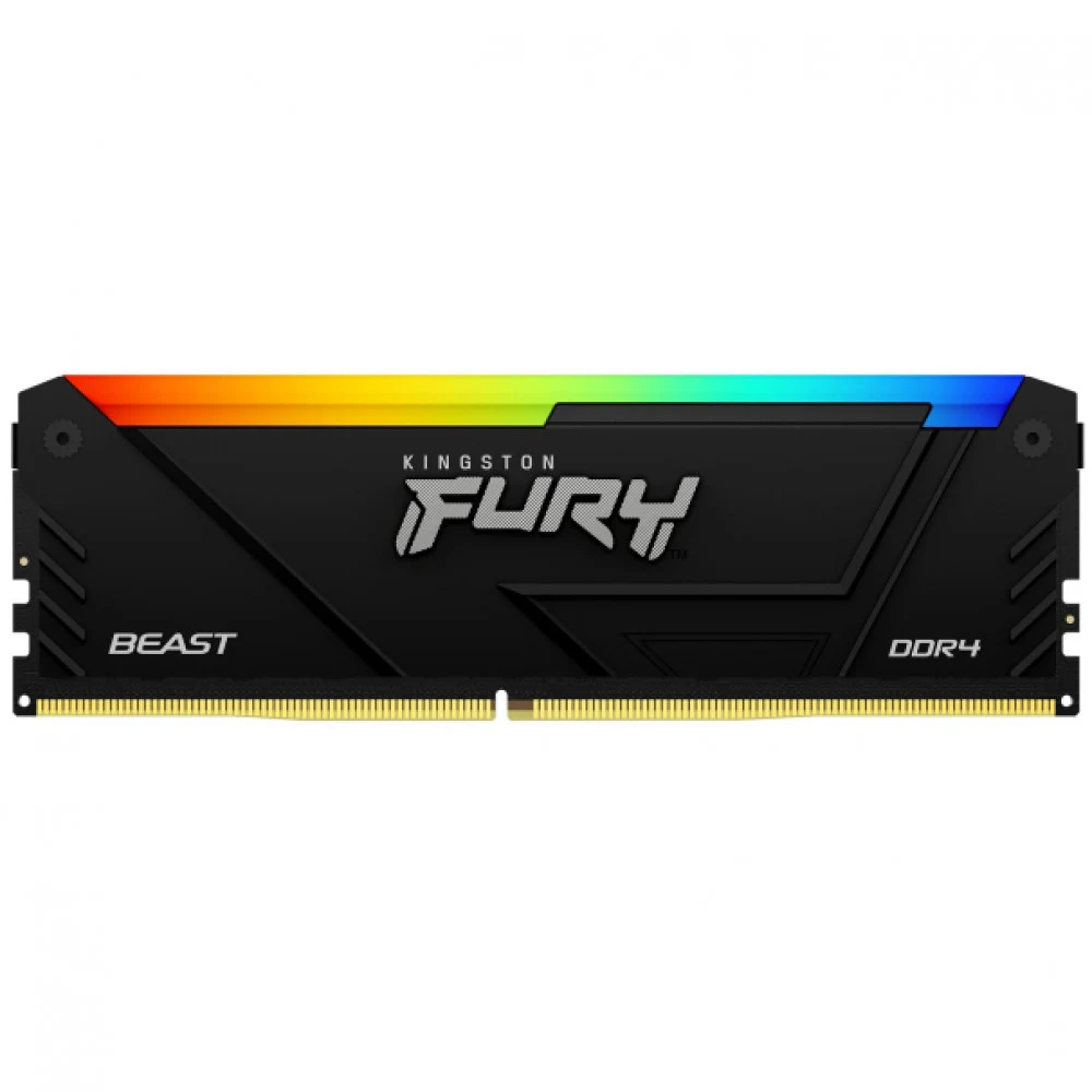 Память DDR4 8GB 3600MHz Kingston KF436C17BB2A/8 Fury Beast RGB RTL Gaming PC4-28800 CL17 DIMM 288-pin 1.35В single rank с радиатором Ret